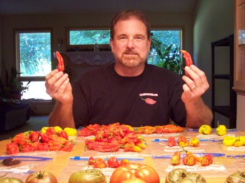 Customer Larry Shipman with bounty from our seeds.jpg