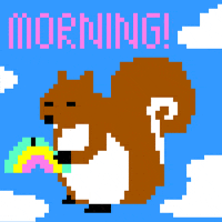 Good Morning Pixel GIF by Kagami Shinohara