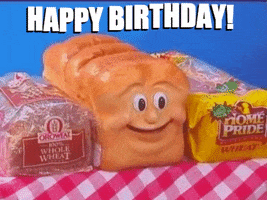 Happy Birthday Bread GIF by MOODMAN