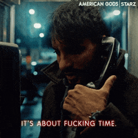 About Time Starz GIF by American Gods